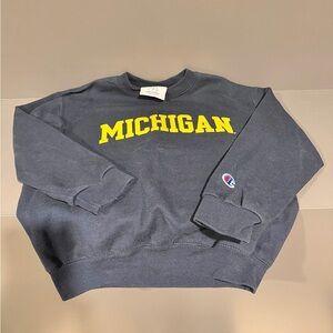 Champion Michigan Navy Crewneck Sweatshirt - youth 6/7
